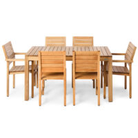 Brunswick Teak Outdoor Dining Table - Image 7
