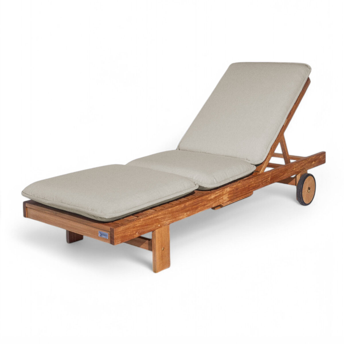 Somers Teak Sunlounger - Image 9